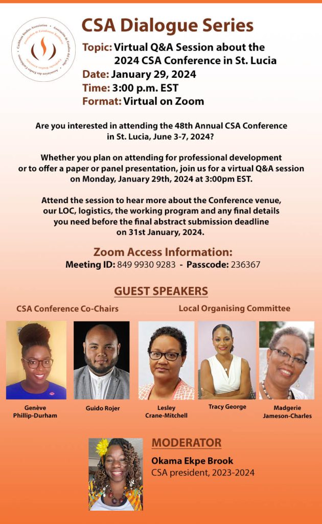 Caribbean Studies Association » Q&A Session about the 2024 CSA